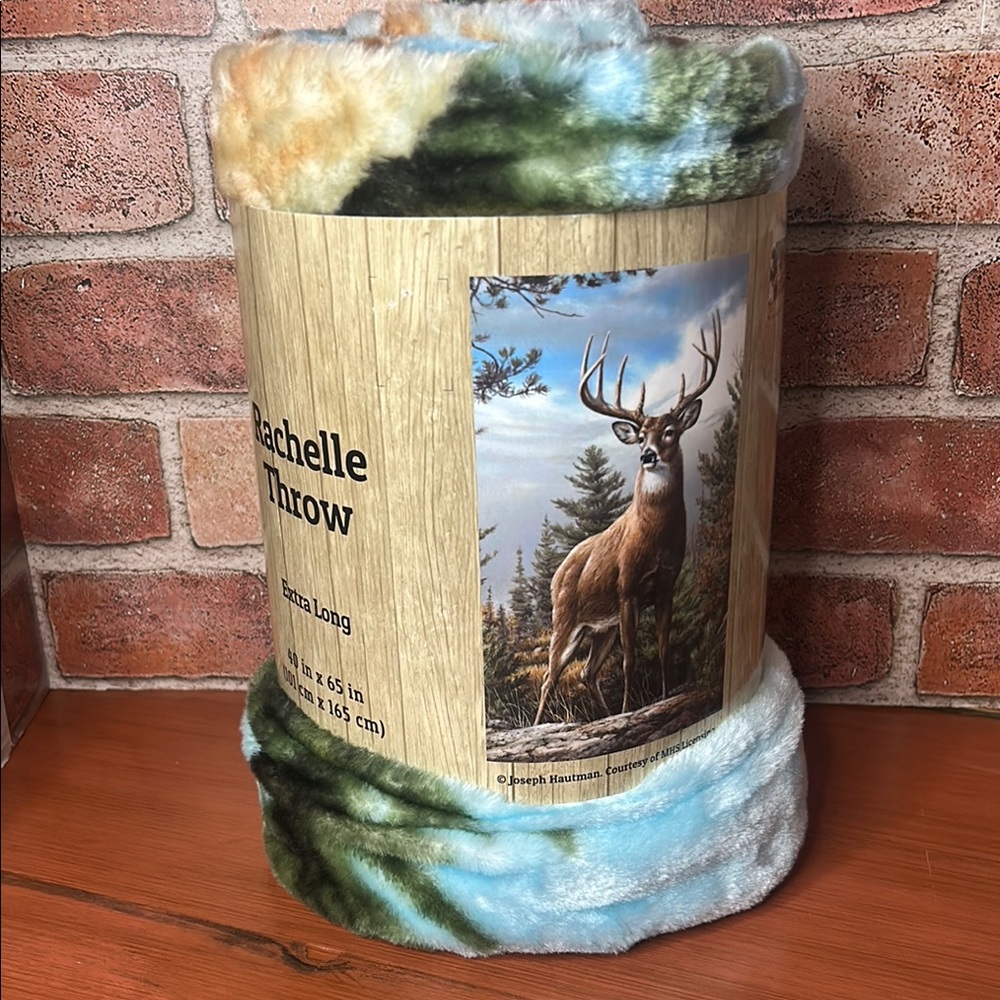 Rachelle Throw Blanket Extra Long Deer